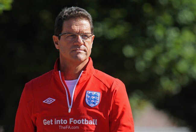 ST ALBANS, ENGLAND - AUGUST 31:  Engand manager Fabio Capello arrives for the England training session at London Colney on August 31, 2010 in St Albans, England.  (Photo by Michael Regan/Getty Images)