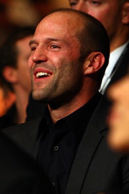 LAS VEGAS - NOVEMBER 22:  Actor Jason Statham looks on during the fight between Ricky Hatton of England and Paulie Malignaggi during their light-welterweight fight at the MGM Grand Garden Arena November 22, 2008 in Las Vegas, Nevada.  (Photo by John Gichi