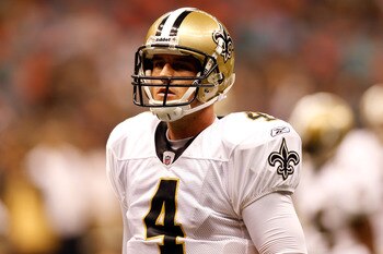 NEW ORLEANS - AUGUST 21:  Sean Canfield #4 of the New Orleans Saints warms up during pregame before playing the Houston Texans at the Louisiana Superdome on August 21, 2010 in New Orleans, Louisiana.  (Photo by Chris Graythen/Getty Images)