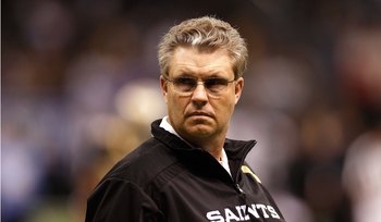 NEW ORLEANS - JANUARY 24:  Defensive coordinator Greg Williams of the New Orleans Saints looks on against the Minnesota Vikings during the NFC Championship Game at the Louisiana Superdome on January 24, 2010 in New Orleans, Louisiana. The Saints won 31-28