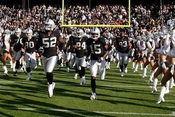 The Raiders taking the field.
