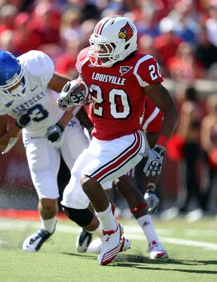 LOUISVILLE, KY - SEPTEMBER 04: Victor Anderson #20 of the Louisville Cardinals runs with the ball during the game against the  Kentucky Wildcats at Papa John's Cardinal Stadium on September 4, 2010 in Louisville, Kentucky.  (Photo by Andy Lyons/Getty Imag