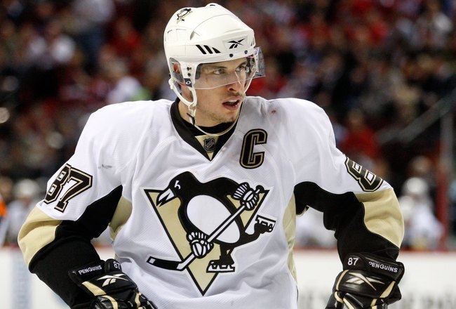 MONTREAL- MAY 4:  Sidney Crosby #87 of the Pittsburgh Penguins readies for a faceoff in Game Three of the Eastern Conference Semifinals against the Montreal Canadiens during the 2010 NHL Stanley Cup Playoffs at the Bell Centre on May 4, 2010 in Montreal,