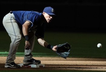 PHOENIX - SEPTEMBER 01:  Infielder Everth Cabrera #1 of the San Diego Padres in action during the Major League Baseball game against the Arizona Diamondbacks at Chase Field on September 1, 2010 in Phoenix, Arizona.  The Diamondbacks defeated the Padres 5-