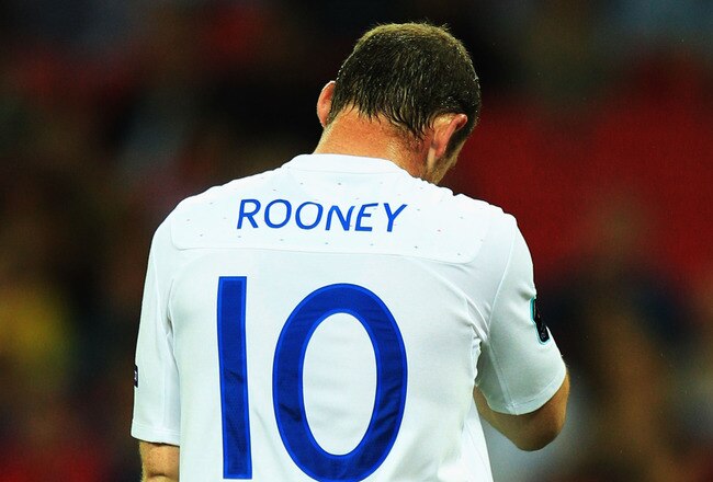 LONDON, ENGLAND - SEPTEMBER 03:  Wayne Rooney of England is seen during the UEFA EURO 2012 Group G Qualifying match between England and Bulgaria at Wembley Stadium on September 3, 2010 in London, England.  (Photo by Mark Thompson/Getty Images)