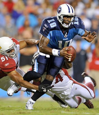 Vince Young can hurt you with his legs and his arm.