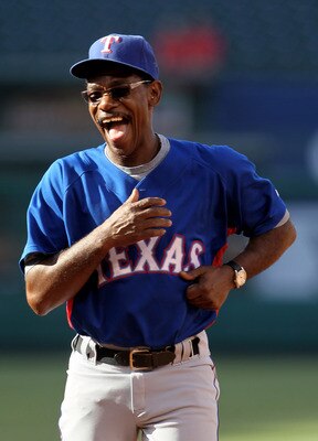ANAHEIM, CA - JULY 01:  Texas Rangers manager Ron Washington looks on prior to the start of the game against the Los Angeles Angels of Anaheim at Anaheim Stadium on July 1, 2010 in Anaheim, California.  (Photo by Jeff Gross/Getty Images)