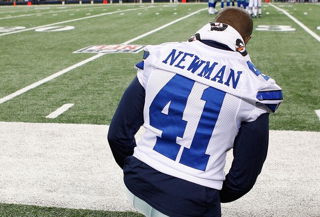 ARLINGTON, TX - SEPTEMBER 02:  Cornerback Terence Newman #41 of the Dallas Cowboys at Cowboys Stadium on September 2, 2010 in Arlington, Texas.  (Photo by Ronald Martinez/Getty Images)