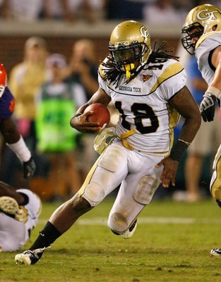 ATLANTA - SEPTEMBER 10:  Anthony Allen #18 of the Georgia Tech Yellow Jackets against the Clemson Tigers at Bobby Dodd Stadium on September 10, 2009 in Atlanta, Georgia.  (Photo by Kevin C. Cox/Getty Images)