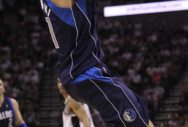 SAN ANTONIO - APRIL 29:  Dirk Nowitzki #41 of the Dallas Mavericks in Game Six of the Western Conference Quarterfinals during the 2010 NBA Playoffs at AT&T Center on April 29, 2010 in San Antonio, Texas. NOTE TO USER: User expressly acknowledges and agree