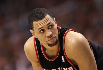PHOENIX - APRIL 26:  Brandon Roy #7 of the Portland Trail Blazers in action during Game Five of the Western Conference Quarterfinals of the 2010 NBA Playoffs against the Phoenix Suns at US Airways Center on April 26, 2010 in Phoenix, Arizona. The Suns def
