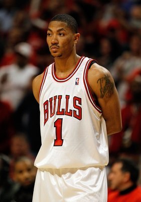 CHICAGO - APRIL 22: Derrick Rose #1 of the Chicago Bulls waits for a free-throw against the Cleveland Cavaliers in Game Three of the Eastern Conference Quarterfinals during the 2010 NBA Playoffs at the United Center on April 22, 2010 in Chicago, Illinois.