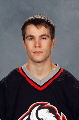 BUFFALO, NY - SEPTEMBER 15:  Artem Kriukov of the Buffalo Sabres poses for a portrait on September 15, 2003 at HSBC Arena in Buffalo, New York.  (Photo by: Getty Images)