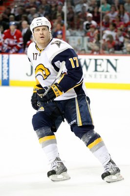 MONTREAL- APRIL 3:  Raffi Torres #17 of the Buffalo Sabres skates during the NHL game against the Montreal Canadiens on April 3, 2010 at the Bell Centre in Montreal, Quebec, Canada.  The Canadiens defeated the Sabres 3-0.  (Photo by Richard Wolowicz/Getty