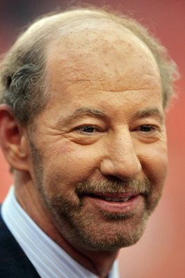 LANDOVER, MD - SEPTEMBER 11:  TV commentator Tony Kornheiser looks on before a game between the Minnesota Vikings and the Washington Redskins before the first Monday Night Football game of the season on at FedEx Field September 11, 2006 in Landover, Maryl