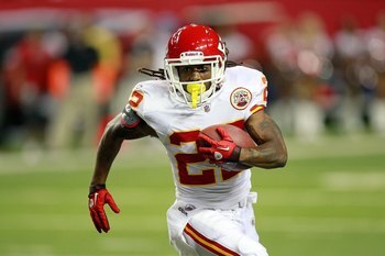 ATLANTA - AUGUST 13:  Dexter McCluster #22 of the Kansas City Chiefs against the Atlanta Falcons at Georgia Dome on August 13, 2010 in Atlanta, Georgia.  (Photo by Kevin C. Cox/Getty Images)