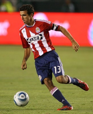 CARSON, CA - AUGUST 29:  Jonathan Bornstein #13 of Chivas USA moves the ball against D.C. United during the MLS match on August 29, 2010 at the Home Depot Center in Carson, California. Chivas USA defeated D.C. United 1-0.  (Photo by Jeff Golden/Getty Imag