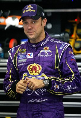 LOUDON, NH - SEPTEMBER 17:  Matt Kenseth, driver of the #17 Crown Royal Ford, waits in the garage during practice for the NASCAR Sprint Cup Series Sylvania 300 at New Hampshire Motor Speedway on September 17, 2010 in Loudon, New Hampshire.  (Photo by Tom