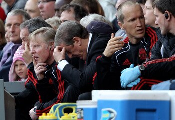 LIVERPOOL, ENGLAND - SEPTEMBER 25:   Liverpool manager Roy Hodgson shows his dejection during the Barclays Premier League match between Liverpool and Sunderland at at Anfield on September 25, 2010 in Liverpool, England.  (Photo by Clive Brunskill/Getty Im