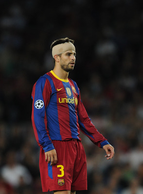 BARCELONA, SPAIN - SEPTEMBER 14:  Gerard Pique of Barcelona watches on during the UEFA Champions League group D match between Barcelona and Panathinaikos on September 14, 2010 in Barcelona, Spain.  (Photo by Jasper Juinen/Getty Images)