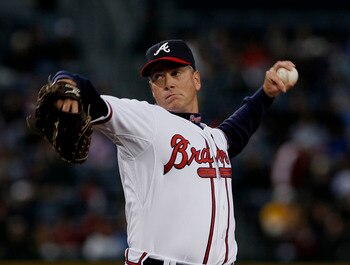 ATLANTA - MARCH 31: Pitcher Tom Glavine #47 of the Atlanta Braves throws a pitch during the game against the Pittsburgh Pirates at Turner Field March 31, 2008 in Atlanta, Georgia.  (Photo by Mike Zarrilli/Getty Images)