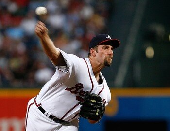 ATLANTA - AUGUST 14:  John Smoltz #29 of the Atlanta Braves throws during the game at Turner Field August 14, 2007 in Atlanta, Georgia.  (Photo by Mike Zarrilli/Getty Images)