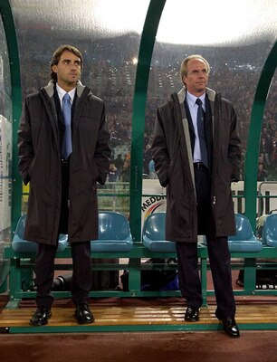 Mancini assisted Sven Goran Eriksson at Lazio.