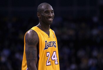 LONDON, ENGLAND - OCTOBER 04:  Kobe Bryant of the Los Angeles Lakers in action during the NBA Europe Live match between the Los Angeles Lakers and the Minnesota Timberwolves at the O2 arena on October 4, 2010 in London, England.  (Photo by Bryn Lennon/Get