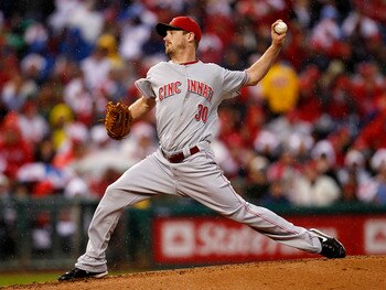 PHILADELPHIA - OCTOBER 06:  Travis Wood #30 of the Cincinnati Reds delivers in Game 1 of the NLDS against the Philadelphia Phillies at Citizens Bank Park on October 6, 2010 in Philadelphia, Pennsylvania.  (Photo by Jeff Zelevansky/Getty Images)