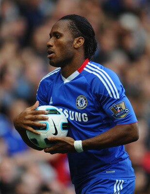 LONDON, ENGLAND - OCTOBER 03:  Didier Drogba of Chelsea in action during the Barclays Premier League match between Chelsea and Arsenal at Stamford Bridge on October 3, 2010 in London, England.  (Photo by Mike Hewitt/Getty Images)