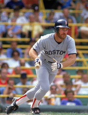Wade Boggs leaves his natural environment: The batter's box.