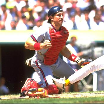 Parrish blocking the plate
