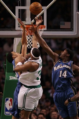 The Wizards' frontcourt is inexperienced, but the development of JaVale  McGee (left) and the health of Al Thornton.