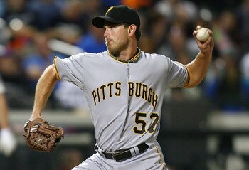 NEW YORK - SEPTEMBER 14:  Zach Duke #57 of the Pittsburgh Pirates pitches against the New York Mets on September 14, 2010 at Citi Field in the Flushing neighborhood of the Queens borough of New York City.  (Photo by Andrew Burton/Getty Images)