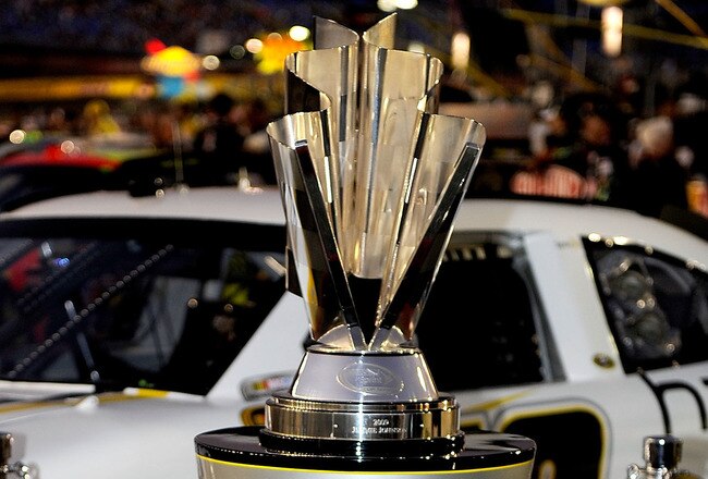 CONCORD, NC - OCTOBER 16:  The NASCAR Sprint Cup Series trophy sits on the grid prior to the start the NASCAR Sprint Cup Series Bank of America 500 at Charlotte Motor Speedway on October 16, 2010 in Concord, North Carolina.  (Photo by Rusty Jarrett/Getty