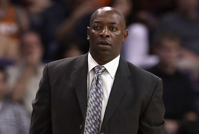 PHOENIX - OCTOBER 19:  Head coach Keith Smart of the Golden State Warriors looks on during the preseason NBA game against the Phoenix Suns at US Airways Center on October 19, 2010 in Phoenix, Arizona. NOTE TO USER: User expressly acknowledges and agrees t