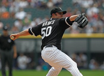 CHICAGO - JUNE 27: Starting pitcher John Danks #50 of the Chicago White Sox delivers the ball against the Chicago Cubs at U.S. Cellular Field on June 27, 2010 in Chicago, Illinois. (Photo by Jonathan Daniel/Getty Images)
