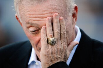 SAN DIEGO - AUGUST 21:  Dallas Cowboys owner Jerry Jones during preseason game against the San Diego Chargers at Qualcomm Stadium on August 21, 2010 in San Diego, California.  (Photo by Kevork Djansezian/Getty Images)