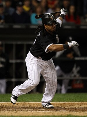 CHICAGO - SEPTEMBER 14: Manny Ramirez #99 of the Chicago White Sox strikes out with the bases loaded in the 7th inning against the Minnesota Twins at U.S. Cellular Field on September 14, 2010 in Chicago, Illinois. The Twins defeated the White Sox 9-3. (Ph