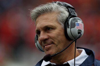 CHAMPAIGN, IL - OCTOBER 02: Head coach Ron Zook of the Illinois Fighting Illini watches as his team takes on the Ohio State Buckeyes at Memorial Stadium on October 2, 2010 in Champaign, Illinois. Ohio State defeated Illinois 24-13. (Photo by Jonathan Dani