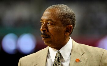 GREENSBORO, NC - MARCH 11:  Oliver Purnell, head coach of the Clemson Tigers walks the sideline against the  NC State Wolfpack in their first round game in the 2010 ACC Men's Basketball Tournament at the Greensboro Coliseum on March 11, 2010 in Greensboro