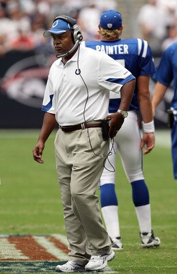 HOUSTON - SEPTEMBER 12:  Head coach Jim Caldwell of the Indianapolis Colts at Reliant Stadium on September 12, 2010 in Houston, Texas.  (Photo by Ronald Martinez/Getty Images)