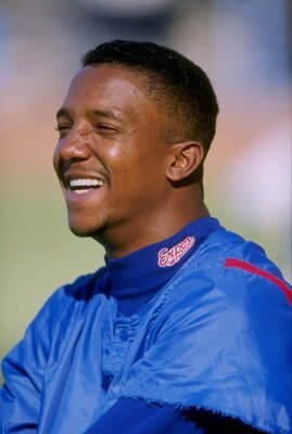 13 Aug 1997: Pitcher Pedro Martinez of the Montreal Expos before the start of the Expos 3-1 loss to the Los Angeles Dodgers at Dodger Stadium in Los Angeles, California