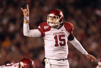 Mallett has had a tight grip in the Razorback offense this year.