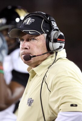 PALO ALTO, CA - SEPTEMBER 18:  Head coach Jim Grobe of the Wake Forest Demon Deacons watches his team play the Stanford Cardinal at Stanford Stadium on September 18, 2010 in Palo Alto, California.  (Photo by Ezra Shaw/Getty Images)
