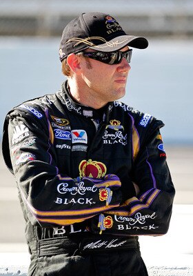 MARTINSVILLE, VA - OCTOBER 22: Matt Kenseth, driver of the #17 Crown Royal Black Ford, stands on pit road during qualifying for the NASCAR Sprint Cup Series TUMS Fast Relief 500 at Martinsville Speedway on October 22, 2010 in Martinsville, Virginia.  (Pho