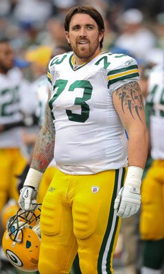 SEATTLE - AUGUST 21:  Guard Daryn Colledge #73 of the Green Bay Packers looks on prior to the preseason game against the Seattle Seahawks at Qwest Field on August 21, 2010 in Seattle, Washington. (Photo by Otto Greule Jr/Getty Images)