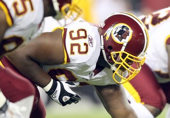 GLENDALE, AZ - SEPTEMBER 02:  Defensive tackle Albert Haynesworth #92 of the Washington Redskins in action during preseason NFL game against the Arizona Cardinals at the University of Phoenix Stadium on September 2, 2010 in Glendale, Arizona.  The Cardina