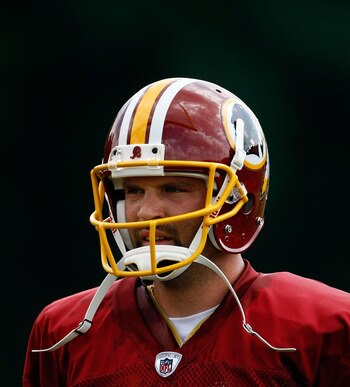 ASHBURN, VA - JULY 30:  Punter Hunter Smith #3 of the Washington Redskins practices during drills on opening day of training camp July 30, 2009 in Ashburn, Virginia.  (Photo by Win McNamee/Getty Images)