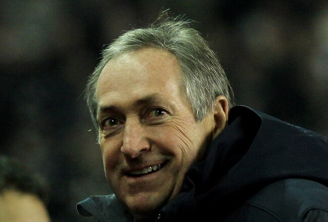LIVERPOOL, ENGLAND - DECEMBER 06:  Aston Villa Manager Gerrard Houllier looks on prior to the Barclays Premier League match between Liverpool and Aston Villa at Anfield on December 6, 2010 in Liverpool, England.  (Photo by Mark Thompson/Getty Images)